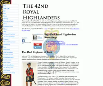 42NDRHR.org(The 42nd Royal Highlanders Band of Music) Screenshot