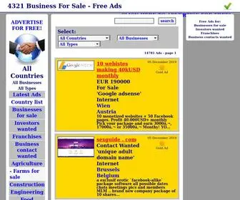 4321Business.com(Business for sale) Screenshot