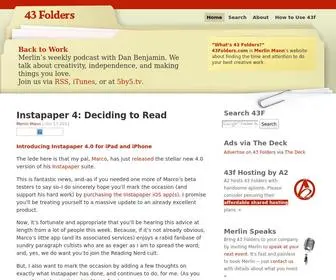 43Folders.com(43 Folders) Screenshot