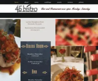 45Bistro.com(Home) Screenshot