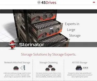 45Drives.com(Ultra-fast, Massive Storage Servers) Screenshot