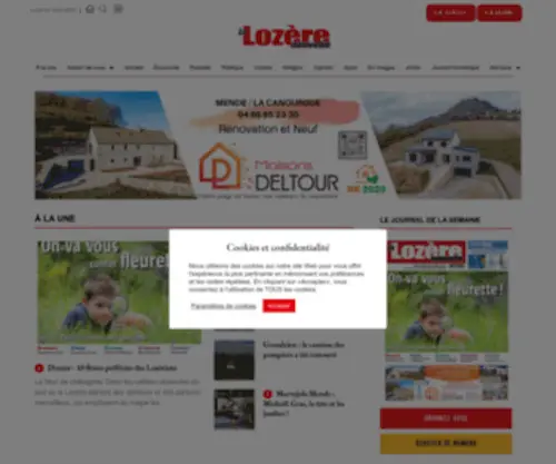 48Info.fr(La Lozère Nouvelle : L'actualité et l'Information en Lozère (48)) Screenshot