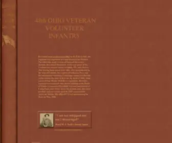 48Ovvi.org(48th Ohio Veteran Volunteer Infantry Regiment) Screenshot