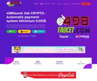 498Faucet.com(498faucet Job CRYPTO) Screenshot