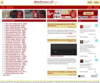 49Ersparadise.com(49ers Paradise) Screenshot
