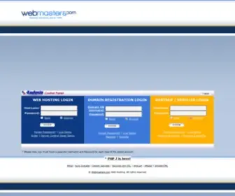 4Admin.com(4Admin Control Panel by WEBMASTERS.COM) Screenshot