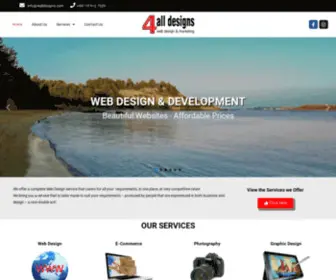 4Alldesigns.com(We offer a complete Web Design service) Screenshot