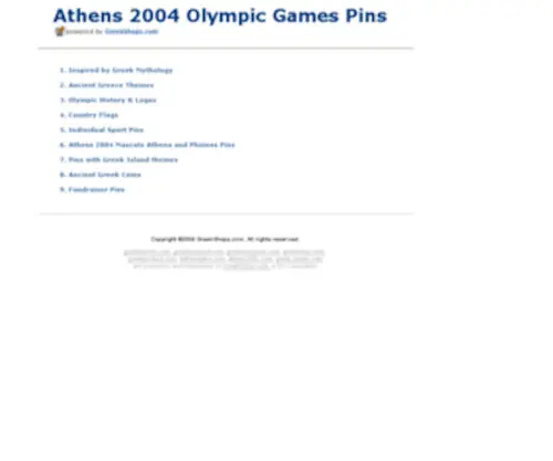 4Athenspins.com(Athens 2004 Olympic Games Pins) Screenshot