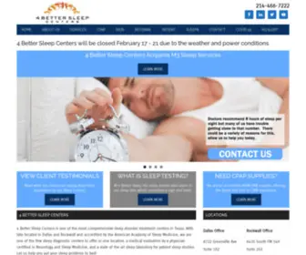 4Bettersleep.com(Dallas/Fort Worth's leading Sleep Disorder Treatment Centers) Screenshot