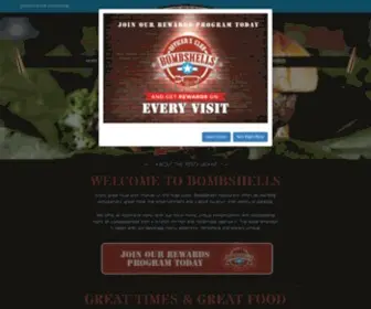 4Bombshells.com(Bombshells Restaurants and Bars) Screenshot