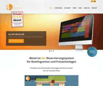 4Bowl.de(Online-Reservierungssystem für Bowlinganlagen und Sportzentren) Screenshot