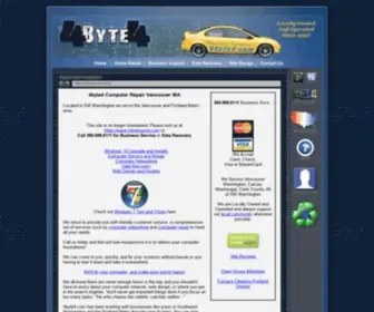 4Byte4.com(4byte4 Computer Repair Vancouver Wa SW Washington) Screenshot