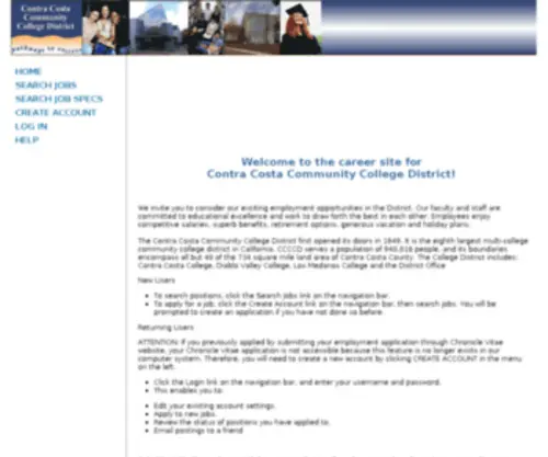 4CDcareers.net(Contra Costa Community College District Employment Site) Screenshot