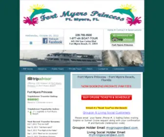 4Charterboat.com(Fort Myers Princess Dolphin Boat Tours & Sunset Cruises Sightseeing Tours Fort Myers Beach Florida) Screenshot