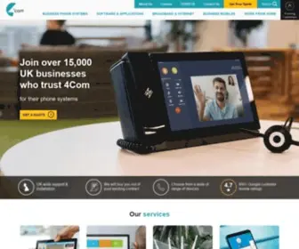 4Com.co.uk(Providing Business Telephone Systems to the UK SME Market) Screenshot