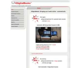 4Digitalbooks.com(The only real full automatic book scanners) Screenshot