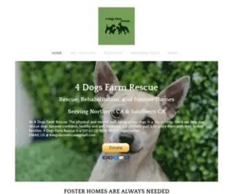 4Dogsfarmrescue.org(4 Dogs Farm Rescue) Screenshot