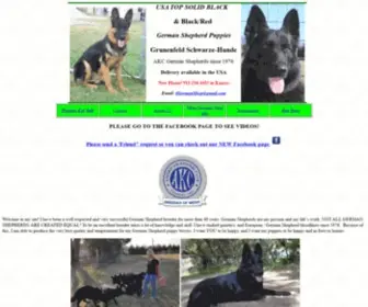4Germanshep.com(Grunenfeld Schwarze Hunde Black German Shepherds) Screenshot