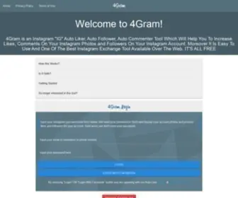 4Gram.io(Free Instagram Auto Liker & Auto Follower & Auto Commenter) Screenshot