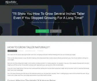 4Growtaller.com(How To Grow Taller Naturally) Screenshot