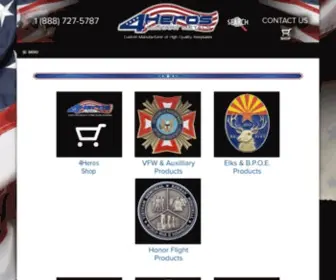 4Heros.com(Custom Military VFW Coins) Screenshot