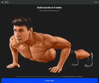 4Homefitness.com(Build muscles in 8 weeks with a personalized workout plan) Screenshot