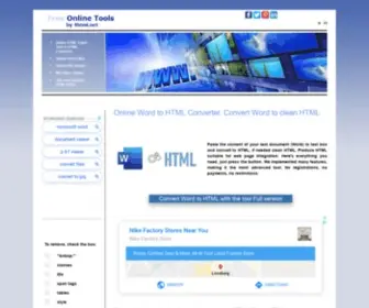 4HTML.net(Word to HTML Converter Online) Screenshot