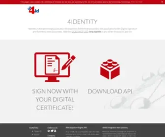 4Identity.eu(Digital signature for the Web) Screenshot