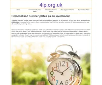 4IP.org.uk(Personalised Number Plates As An Investment) Screenshot