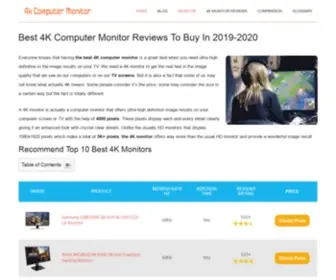 4Kcomputermonitor.com(Best 4K Computer Monitor Reviews To Buy In#4K Computer Monitor Reviews) Screenshot