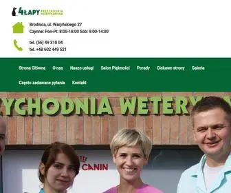 4Lapy-Brodnica.pl(Przychodnia Weterynaryjna "4) Screenshot