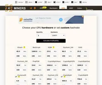 4Miners.pro(Crypto Mining Profitability Calculator) Screenshot