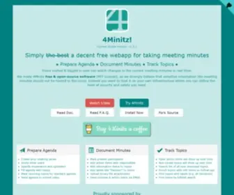 4Minitz.com(Meeting Minutes WebApp (Free and Open) Screenshot