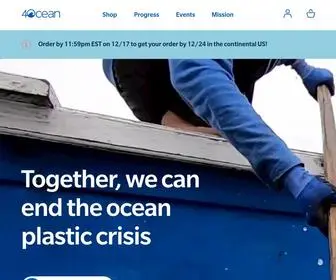 4Ocean.com(The Global Movement to Reduce Plastic) Screenshot