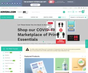 4Over4.com(4OVER4 ➤ offers 【Online Printing Services】) Screenshot