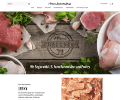 4Pawsbutchershop.com(4 Paws Butcher Shop) Screenshot
