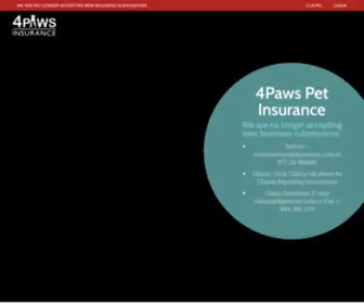 4Pawsins.com(Pet Insurance for Dogs and Cats) Screenshot