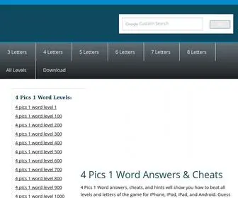 4Pics1Word-Answers.com(4 Pics 1 Word Answers & Cheats) Screenshot