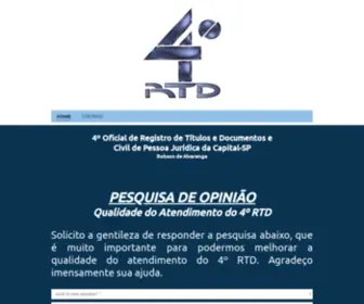 4RTD.com.br(4° Oficial de Registro de Títulos e Documentos e Civil de Pessoa Jurídica da Capital) Screenshot