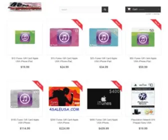 4Saleusa.com(ITunes Gift Cards) Screenshot