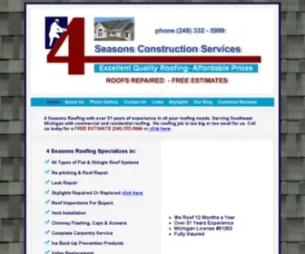 4Seasonsroofingmi.com(4 Seasons Roofing) Screenshot