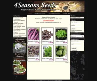 4Seasonsseeds.com.au(4Seasons Seeds) Screenshot