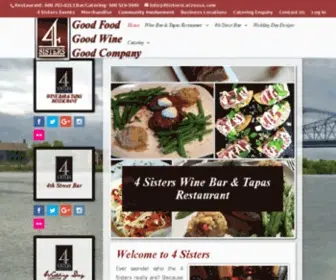 4Sisterslacrosse.com(4 Sisters Wine Bar & Tapas Restaurant) Screenshot