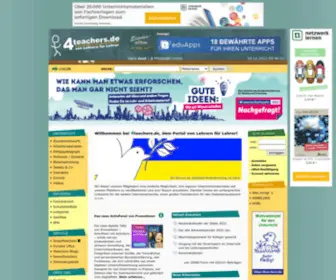 4Teachers.de(Lehrproben, Unterrichtsentwürfe und Unterrichtsmaterial für Lehrer und Referendare) Screenshot