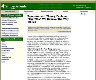 4Temperaments.com(The 4 Temperaments) Screenshot