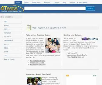 4Tests.com(Your Free Online Practice Exam Site) Screenshot