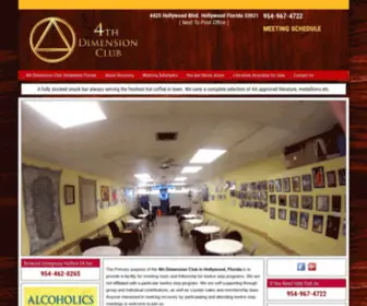 4Thdimensionclub.com(4th Dimension Club Hollywood Florida AA Meetings) Screenshot