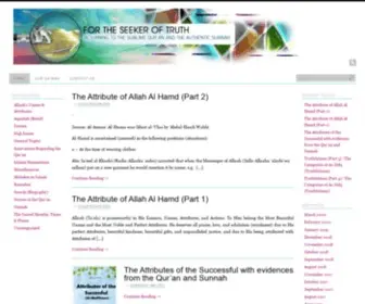 4Theseekeroftruth.com(Spreading the correct Islamic belief based on Qur'an and the Sunnah) Screenshot