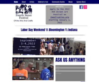 4THStreet.org(4th Street Festival of the Arts and Crafts Bloomington) Screenshot