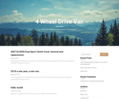 4Wheeldrivevan.com(My site is back up after 4 years of being down) Screenshot